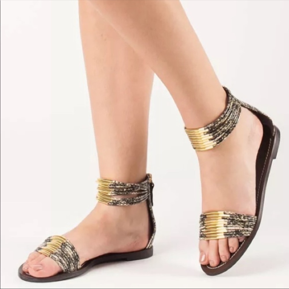 Tory Burch Mignon Snakeskin Sandal
